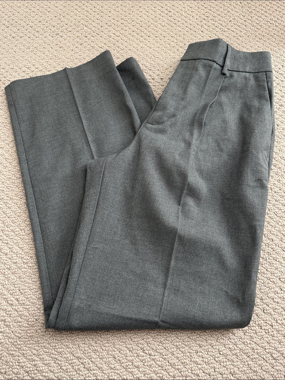 Madewell Gray Straight-Leg Trousers